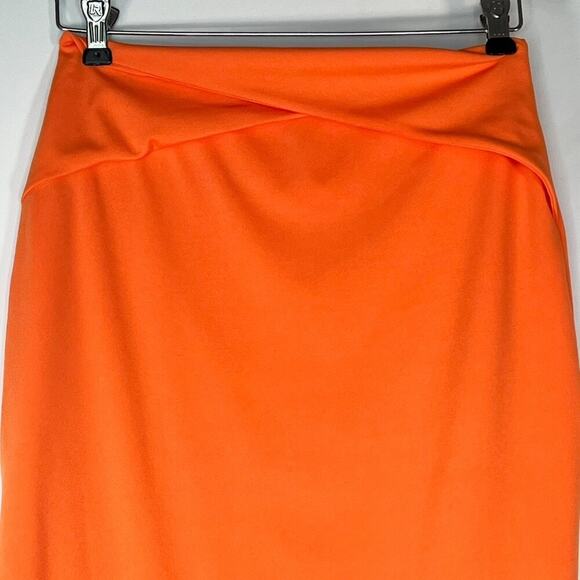 Hey Samy Tessa Orange Cropped Top & Midi Bodycon Two Piece Skirt Set NWT - Picture 8 of 16